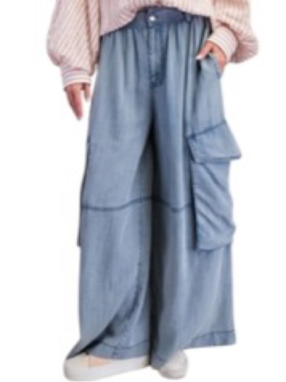 179:  EASEL NWT PANTS LIGHT DENIM (OC)